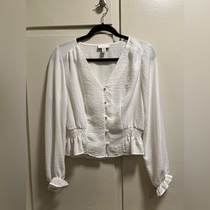 White Topshop blouse size 6